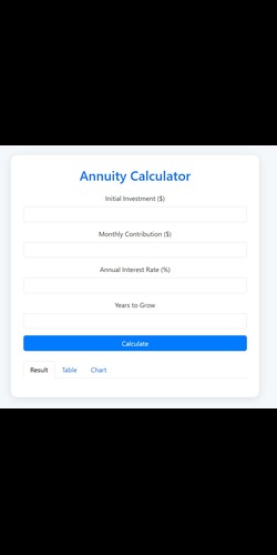 Annuity Calculator Tool